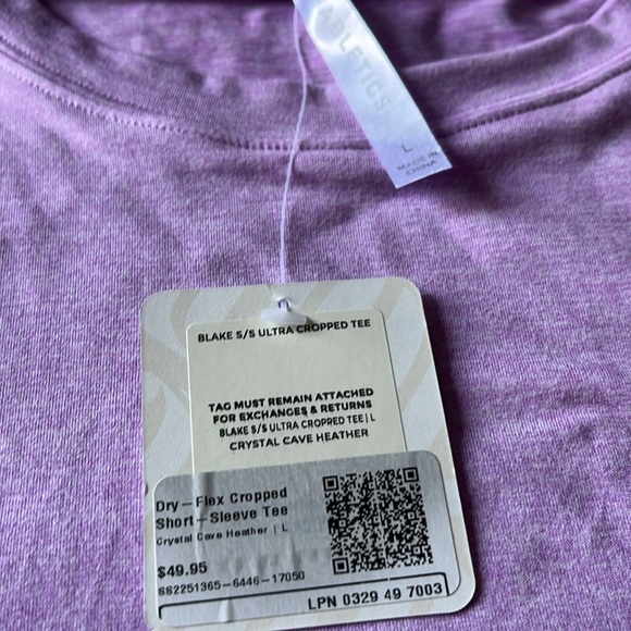 Fabletics NWT cropped tee size L - Picture 2 of 2